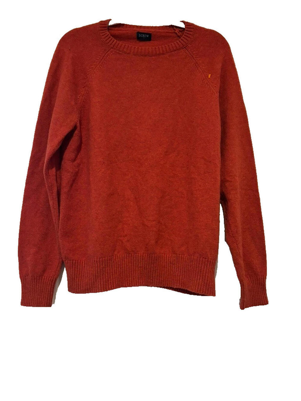 J Crew sz L burnt orange wool blend pullover sweater long sleeve #3355 no sz tag